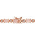 Simulated Morganite (9 ct. t.w.) & Diamond Accent Link Bracelet in 18k Rose Gold-Plated Sterling Silver