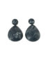 ფოტო #1 პროდუქტის Women's Grey Textured Teardrop Earrings