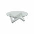 Centre Table DKD Home Decor Steel Tempered Glass 90 x 90 x 45 cm