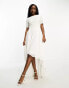 Фото #1 товара Beauut Bridal embellished 2 in 1 dress with high low hem in ivory