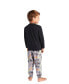 Toddler|Child Boys 2-Piece Pajama Set Kids Sleepwear, Long Sleeve Top and Long Cuffed Pants PJ Set