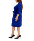 Фото #3 товара Plus Size Side-Tie 3/4-Sleeve Sheath Dress