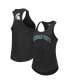 ფოტო #2 პროდუქტის Women's Black Michigan State Spartans Two-Hit Intramural Tri-Blend Scoop Neck Racerback Tank Top