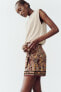 Printed skort with knot