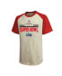 Men's Threads Cream, Red Kansas City Chiefs Super Bowl LVII Goal Line Stand Raglan T-shirt
