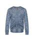 ფოტო #1 პროდუქტის Girls Space Dye V-Neck Cinch Front Pullover Sweater