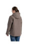 ფოტო #2 პროდუქტის Plus Size Softstone Micro-Duck Hooded Coat