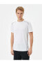 Фото #12 товара 4sam10036nk 000 Beyaz Erkek Polyester Jersey Kısa Kollu T-shirt