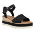 Фото #2 товара TOMS Diana Canvas Espadrille Wedge Womens Black Casual Sandals 10017856