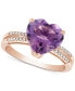 Amethyst (3-1/5 ct. t.w.) & Diamond Accent Ring in 14k Rose Gold