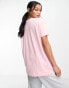 Фото #4 товара ONLY exclusive orange motif t-shirt in pale pink