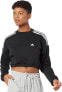 Фото #1 товара adidas 289195 Women's Hyperglam Cropped Crew Sweatshirt (Large, Black)
