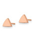 ფოტო #3 პროდუქტის Stainless Steel Polished Rose IP-plated Triangle Earrings