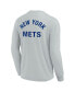 Фото #2 товара Men's and Women's Gray New York Mets Super Soft Long Sleeve T-shirt