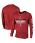 Фото #1 товара Men's Red Kansas City Chiefs Super Bowl LVIII Champions Tri-Blend Long Sleeve Hit T-shirt