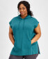 Фото #1 товара Plus Size Comfort Flow Cap-Sleeve Tunic, Created for Macy's