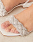 Фото #3 товара Be Mine Bridal Morgan embellished plait flat sandals in ivory