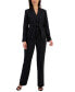 Фото #1 товара Women's Striped Belted Pantsuit, Regular & Petite Sizes
