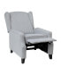 Mauro Contemporary Pushback Recliner With Accent Nail Trim-Wingback Manual Recliner