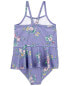 Фото #12 товара Toddler Floral Print 1-Piece Ruffle Swimsuit 4T