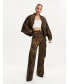 ფოტო #5 პროდუქტის Women's Satin Cargo Pants