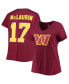 Фото #1 товара Women's Terry McLaurin Burgundy Washington Commanders Plus Size Player Name and Number V-Neck T-shirt