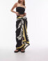 Фото #1 товара Topshop sarong in mono floral print with green border