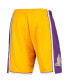 ფოტო #4 პროდუქტის Men's Gold Los Angeles Lakers 2009 Hardwood Classics 75th Anniversary Swingman Shorts