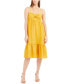 Фото #1 товара Платье средней длины из льняно-смесовой ткани Inc Twist Front Gold Dust XS