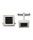 ფოტო #1 პროდუქტის Titanium Polished Black IP-plated Wire Cufflinks