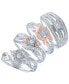 ფოტო #10 პროდუქტის Diamond Promise Ring (1/4 ct. t.w.) in Sterling Silver & 14k Rose Gold-Plate