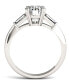 ფოტო #2 პროდუქტის Moissanite Oval Engagement Ring (2-1/2 ct. tw. Diamond Equivalent) in 14k White Gold