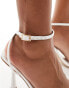 Simmi London Damira strappy barely there sandal in white 40 - фото #4