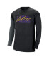 ფოტო #3 პროდუქტის Men's Black Los Angeles Lakers Courtside Versus Flight MAX90 Long Sleeve T-shirt