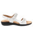 Фото #1 товара Trotters Romi T2118-100 Womens White Wide Leather Slingback Sandals Shoes