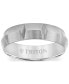 Men's Carved Comfort Fit Wedding Band in Gray Titanium