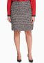 Фото #2 товара Calvin Klein Women's Tweed Pencil Skirt Black Red 2