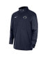 Men's Navy Penn State Nittany Lions 2023 Coach Half-Zip Hooded Jacket