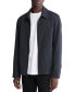 Men's Seersucker Long Sleeve Zip-Front Shirt-Jacket