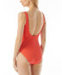 Michael Kors Decadent Texture Logo Ring U-Neck One-Piece Sangria 14