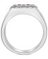 ფოტო #5 პროდუქტის EFFY® Men's Ruby (1 ct. t.w.) & White Sapphire (1-1/4 ct. t.w.) Ring in Sterling Silver