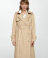 ფოტო #4 პროდუქტის Women's Double-Breasted Cotton Trench Coat