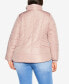 ფოტო #2 პროდუქტის Plus Size Ava Faux Fur Puffer Padded Coat