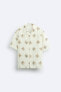 Фото #6 товара Рубашка из ткани с геометрическим принтом ZARA
