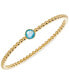 Фото #1 товара Браслет Macy's Blue Topaz Bangle Gold-Plated