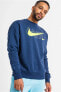 Фото #4 товара Толстовка мужская Nike Air Sportswear Clup Голубая Стандартного кроя