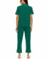 Фото #2 товара Women's Annie Notch Top and Capri Pajama Set