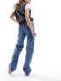 Фото #3 товара Weekday Rowe extra high waist regular fit straight leg jeans in 90s blue