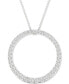 ფოტო #1 პროდუქტის Lab-Created Diamond Circle Pendant Necklace (1/2 ct. t.w.) in Sterling Silver, 16" + 2" extender