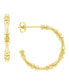 ფოტო #1 პროდუქტის And Now This High Polished C Hoop Earring, Gold Plate